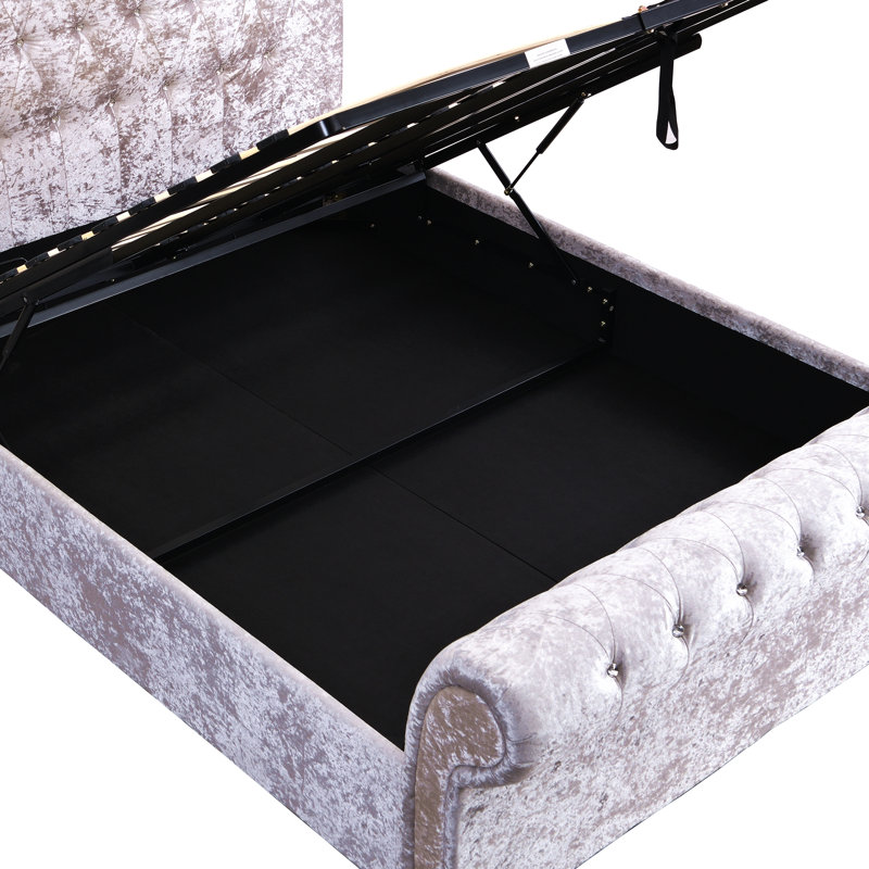 Grand lit de rangement tapissier Hartfried