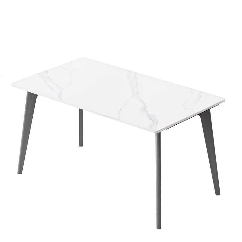 Table de salle à manger 56,69 po, H 28,81 po x L 56,69 po x l 32,21 po, Blanc