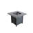 25'' H X 30'' W Steel Outdoor Fire Pit Table With Lid-1074016462