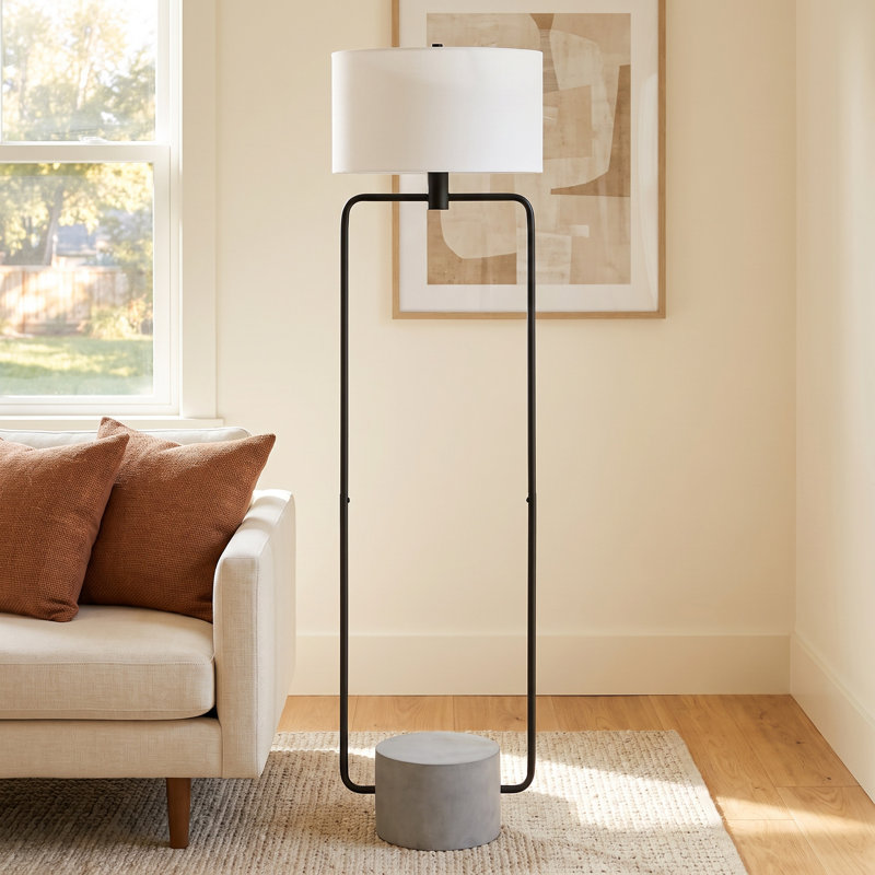 Nikki 63'' Brushed Column Floor Lamp