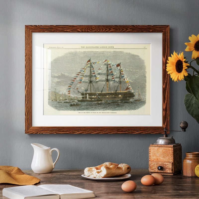 Antique Clipper Ship I, Érable, H 28 po x l 42 po x P 1,5 po