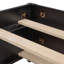  Grand lit plateforme en bois avec 2 grands tiroirs, lit gigogne T, espresso-2051041483