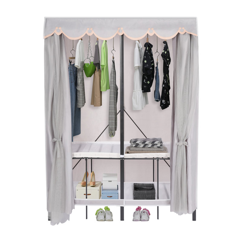 Foldable Garment Rack, Gray