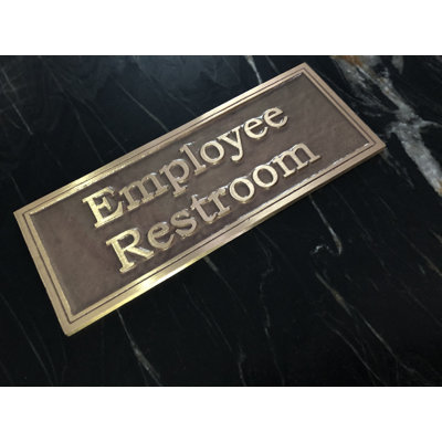 Enseigne à toilettes pour employé Contemporary