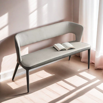 Banc rembourré en similicuir Marnika