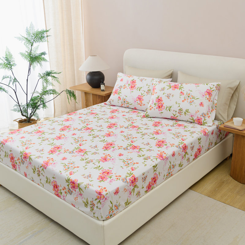 Ensemble de draps Hotel 5ème Ave Bellagio, Rose, vert, floral, Grand