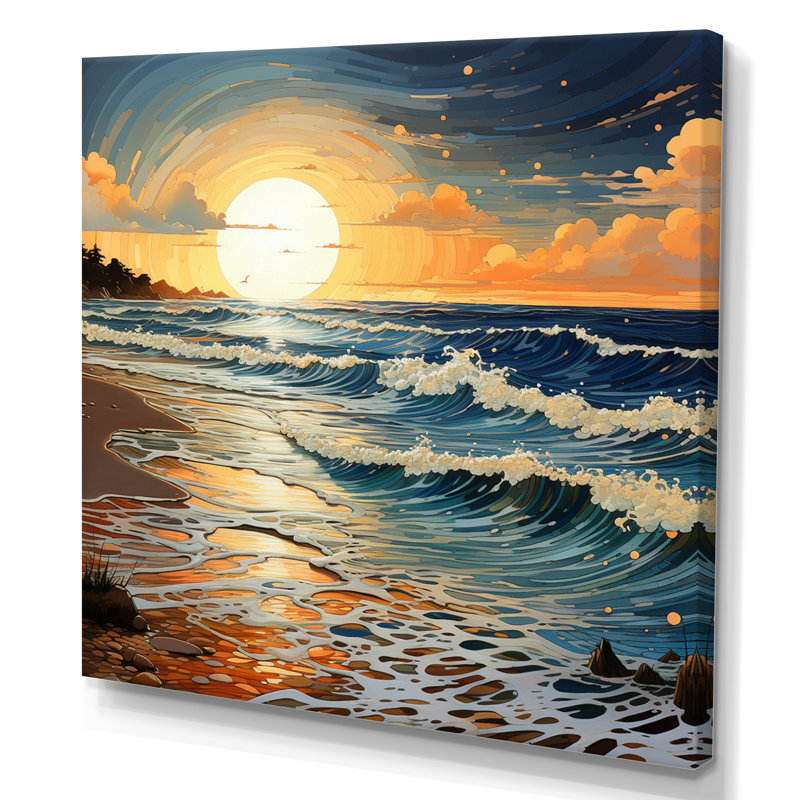 «Beach Shimmering Sands II», reproduction sur toile, H 30 po x l 30 po x P 1 po, Toile tendue