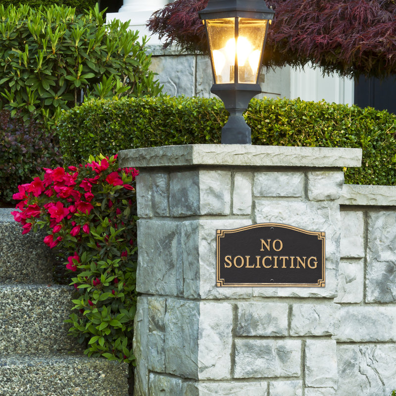 No Soliciting Garden Sign