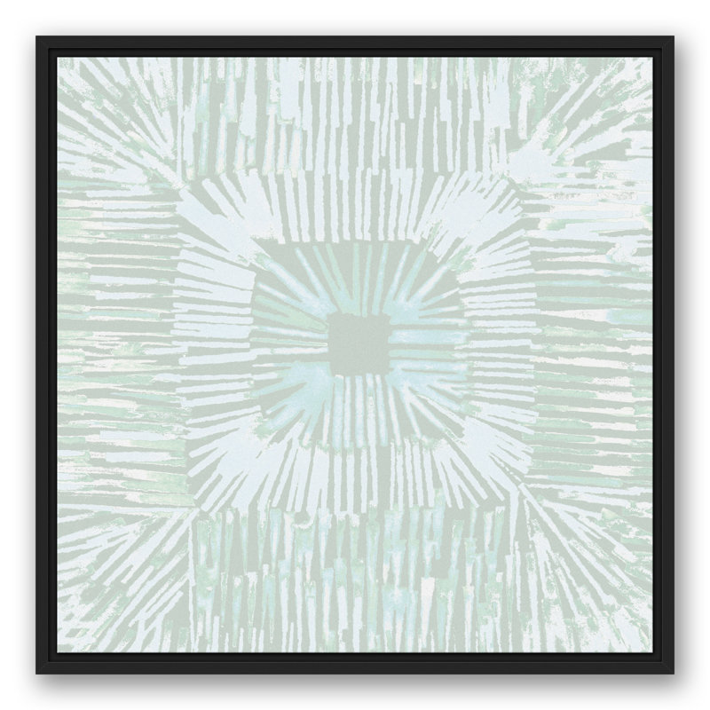 «Seafoam Line», toile flottante abstraite encadrée, L 25,75 po x H 25,75 po