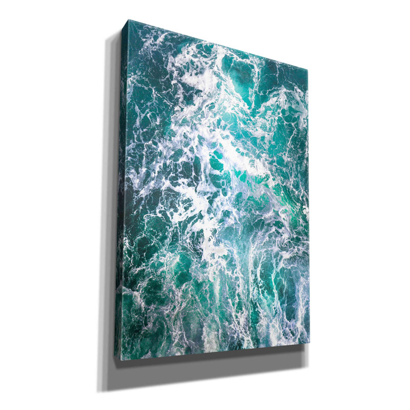 «Teal Embrace» par Lynne Douglas, estampe numérique sur toile, H 26 po x l 18 po x P 0,75 po