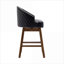 Chaise de bar pivotante en similicuir à hauteur de comptoir simple en similicuir par pour îlot de cuisine, sièges d'appoint de style classique