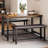 Kitchen Table With Benches, Dining Table Set For 4, Rectangular Dining Room Table Set With 2 Upholstered Benches, 3 Piece Kitchen Table Set For Small Space, Apartment, Studio, Retro Brown