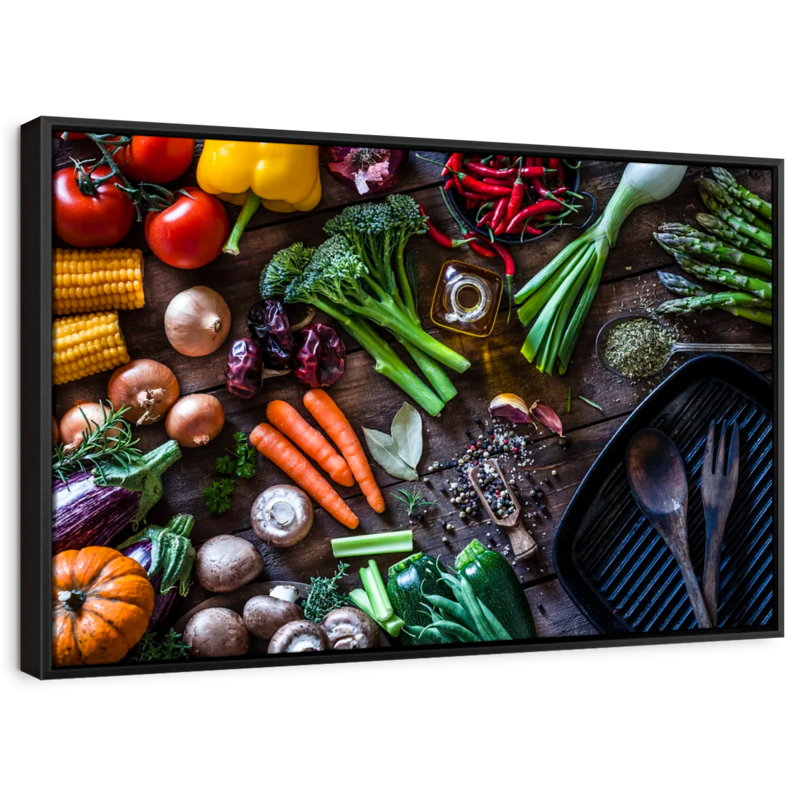 " Vegetable Stir Fry Cooking ", 19" H x 13" W