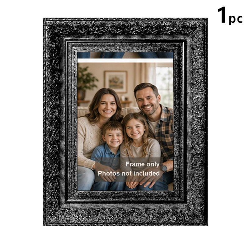 Cadre photo noir 1PC pour photos et tablettes de bureau 5 "x 7", Black, 1, 5" W x 7" H