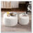 White Round Storage Table Set