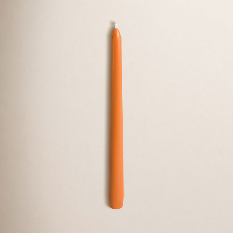 Unscented Taper Candle, Orange