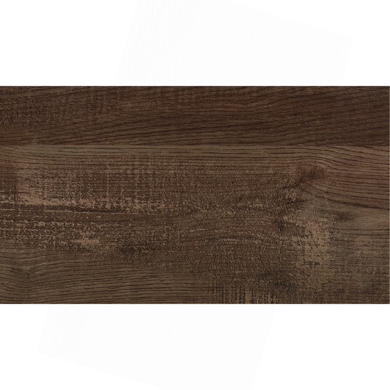 Mobilier de chambre à coucher en bois rustique contemporain, Lit simple, Brun rustique