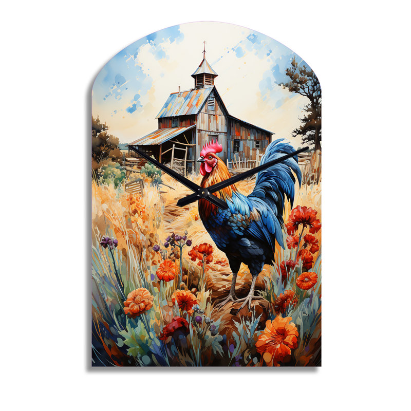 Horloge murale Roaster Barnyard Serenade IV, Grand