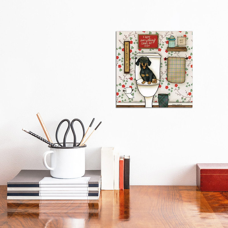 « Weenie pot » par Jamie Morath-impression, Pas de tapis, Toile tendue, H 12 po x l 12 po x P 0,75 po