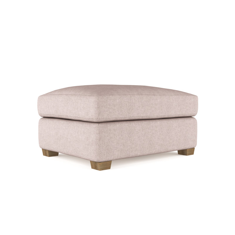 Repose-pieds Thompson, Peluche velours rosé, Patiné