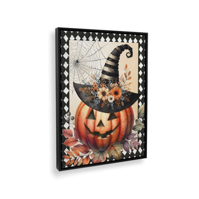«Vintage Halloween Pumpkin» par Nicole DeCamp, reproduction d'art