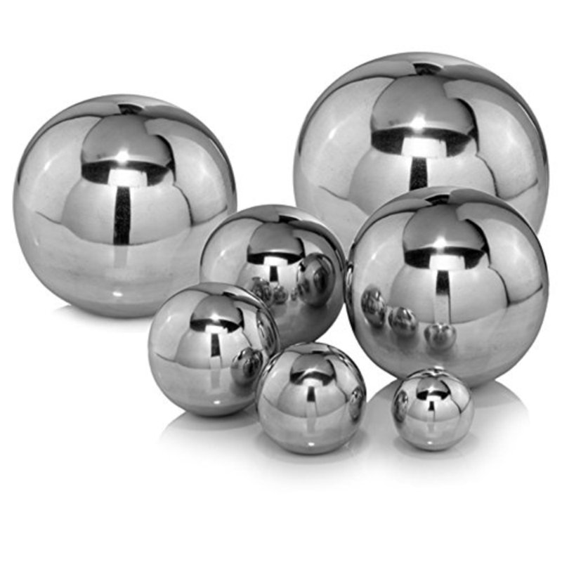 Arber Abstract Figurines & Sculptures, 12" H x 12" W x 12" D, Silver
