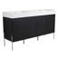 Meuble-lavabo autoportant avec lavabo double en résine, armoire de rangement avec portes à fermeture douce