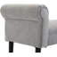 Banc en lin rembourré avec accoudoirs, banc de lit robuste pour chambre ou entrée, gris clair