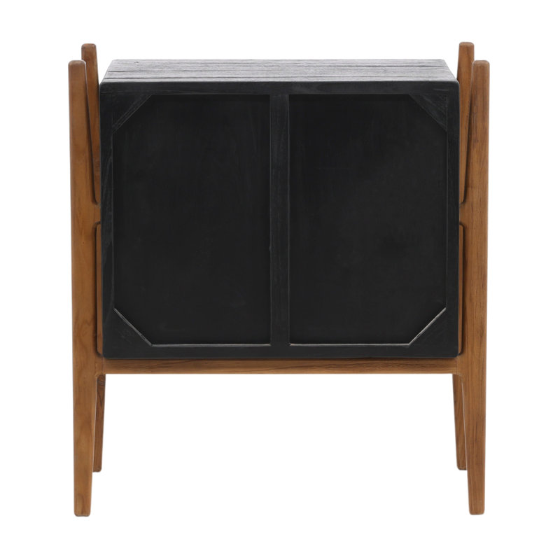 Emberly 2-Door Mindi Nightstand, Black