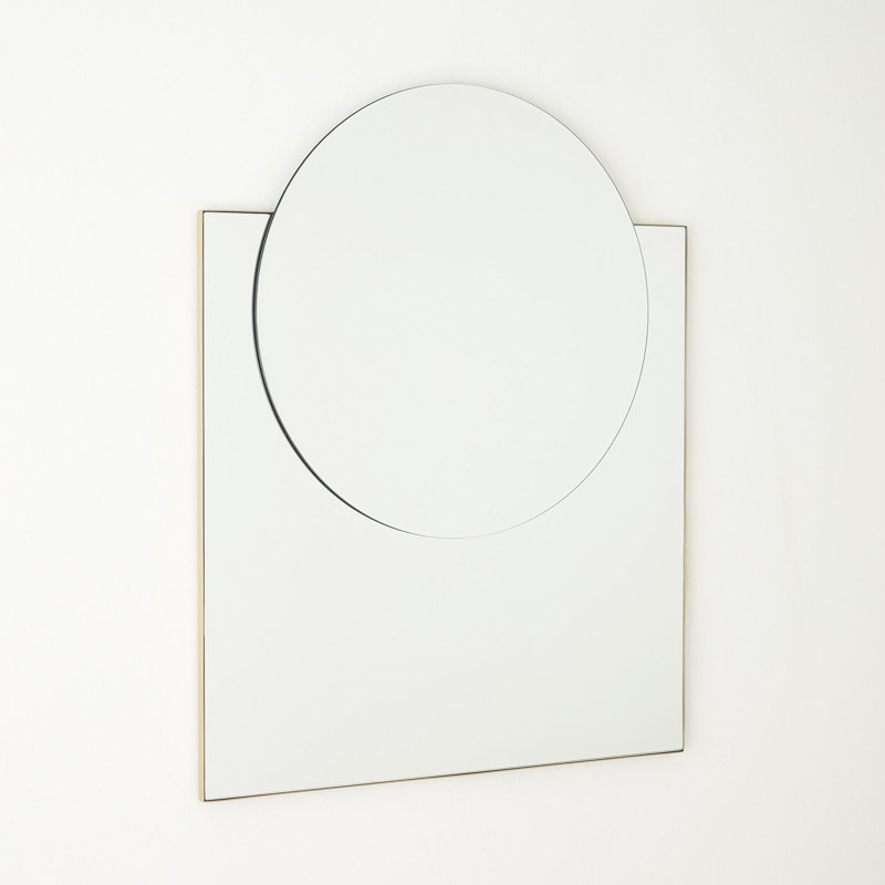 Mila Square/Circle Stainless Steel Beveled Mirror