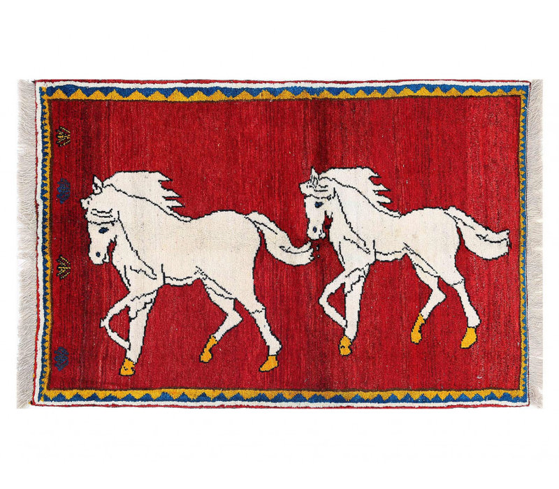Tapis en laine d'agneau unique 3 pi 4 po x 5 pi 3 po Walta
