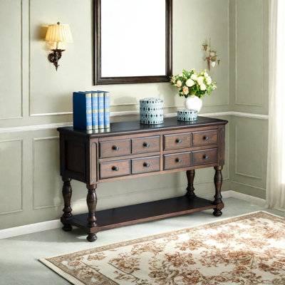 Retro Multifunctional Solid Wood Console Table