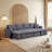 Konul  U-Shape Pull-out Sleeper Sectional Sofa with Double Storage Spaces-2063963056