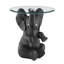 Fateh Glass Top End Table