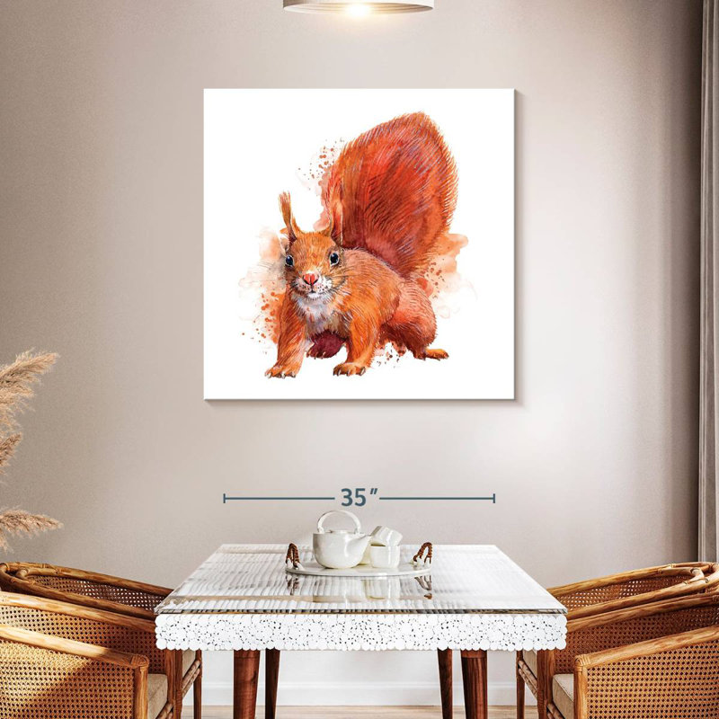 Crowle Squirrel, aquarelle, H 39 po x l 39 po