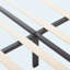 Grand lit plateforme tapissier en tissu, support de lattes en bois massif, facile à assembler, beige-472308125-472308126