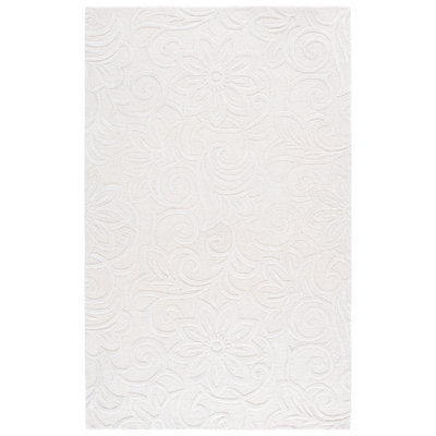 Glamour Hand Tufted Wool; Viscose; Cotton Floral Indoor Rug
