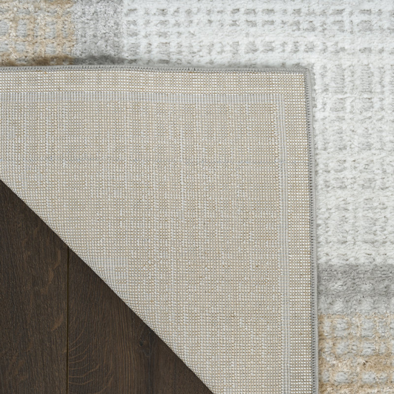 Lafever 2' x 4' Grey Modern Indoor Rug, Runner 2' x 4'