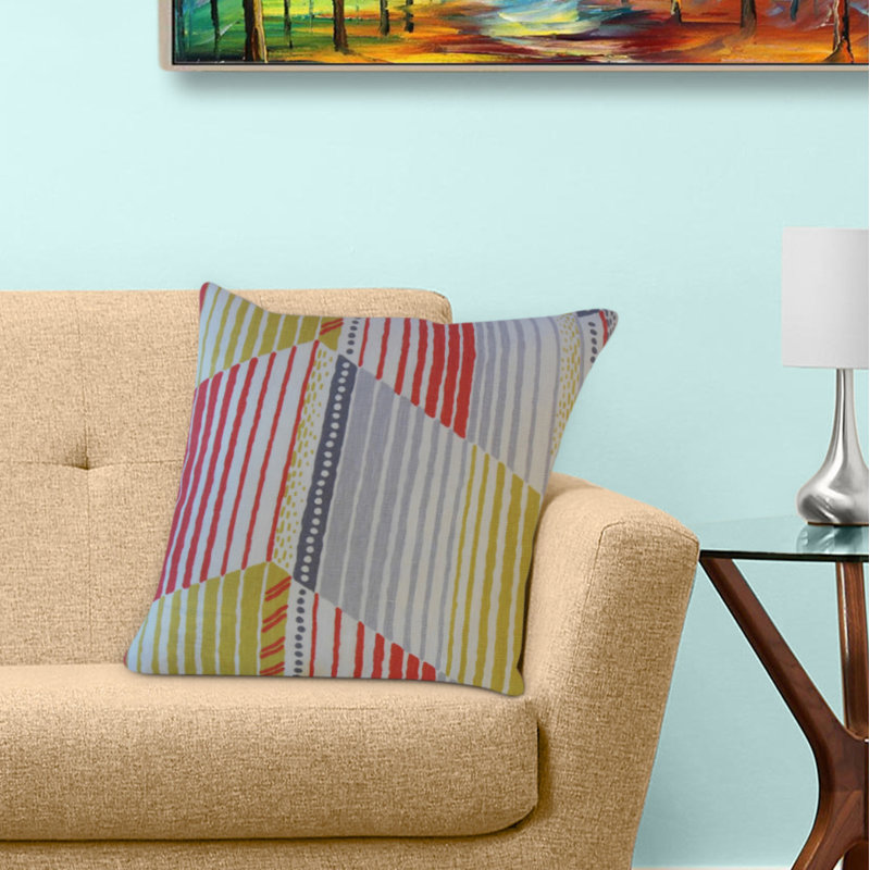 Parkin Linen Rectangular Pillow Cover & Insert, Blue/White, 18" x 18", Throw Pillow