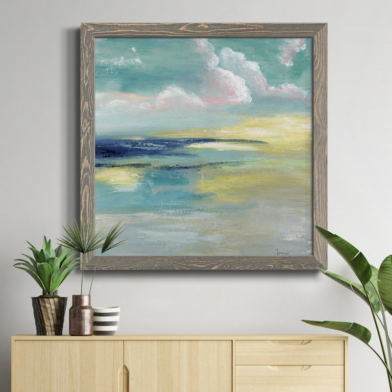 Vintage Fresh - peinture sur toile encadrée, H 17 po x l 17 po x P 1,5 po, Encadré gris