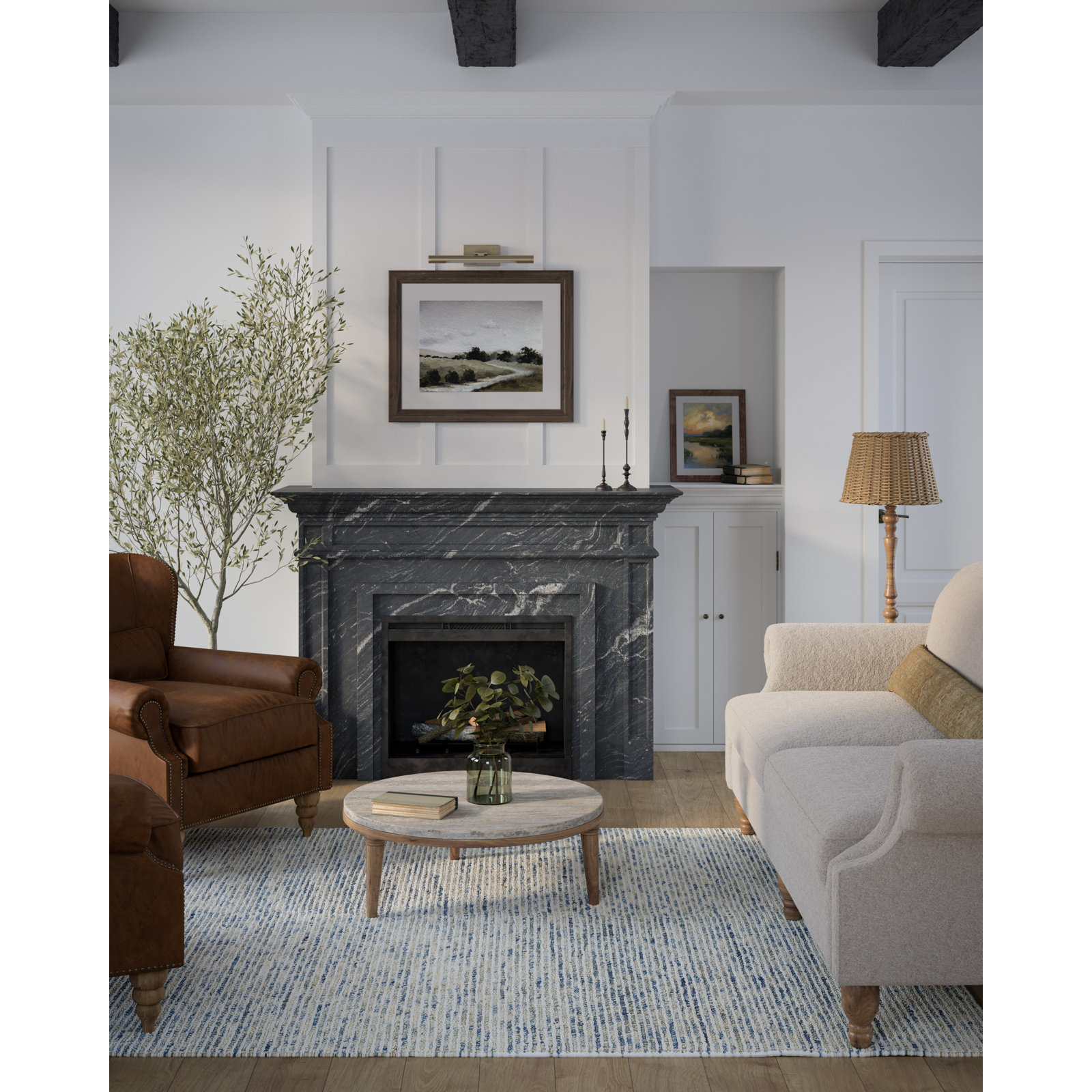 Kathy Hand-Woven Abstract Rug, Rectangle 5' x 8'