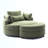 Danieal Upholstered Barrel Chair with Ottoman-453383912