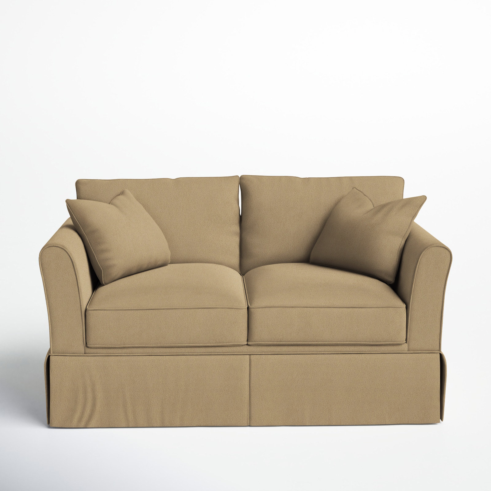 Shelby 63" Upholstered Loveseat, Bella Toast Performance Velvet