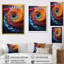 Solitaire en spirale arc coloré arc-en-ciel II - abstrait spirales murales-291227892-478901037