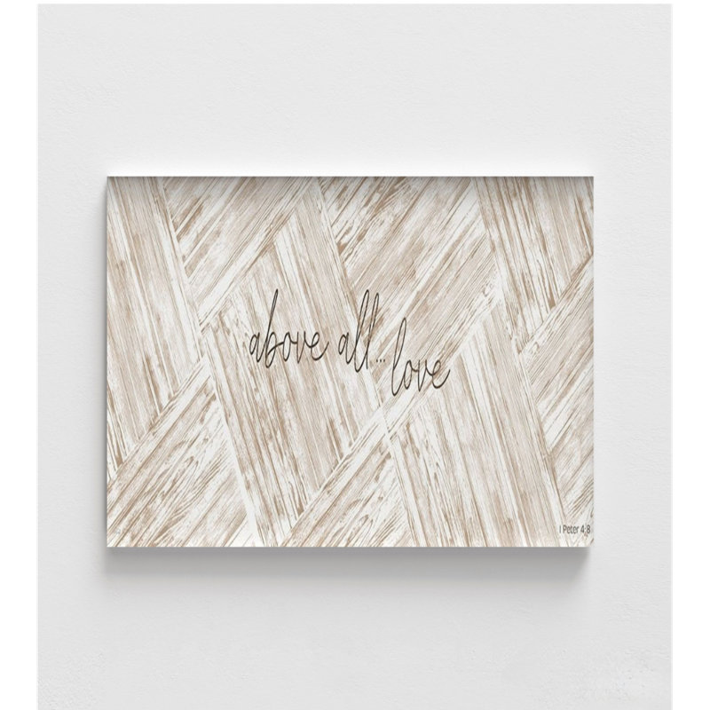 «Above All Love» par Cindy Jacobs, reproduction de 1 Pierre 4: 8, verset biblique encadré de Pierre, art mural rustique bliblique, affiche de citation d'amour