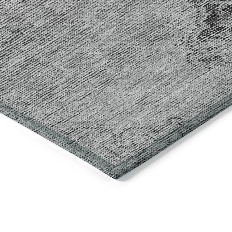 Tapis oriental lavable intérieur argenté 5 pi x 8 pi
