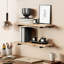 Tablettes flottantes en bois massif avec supports pour tuyaux-806642996-806642995