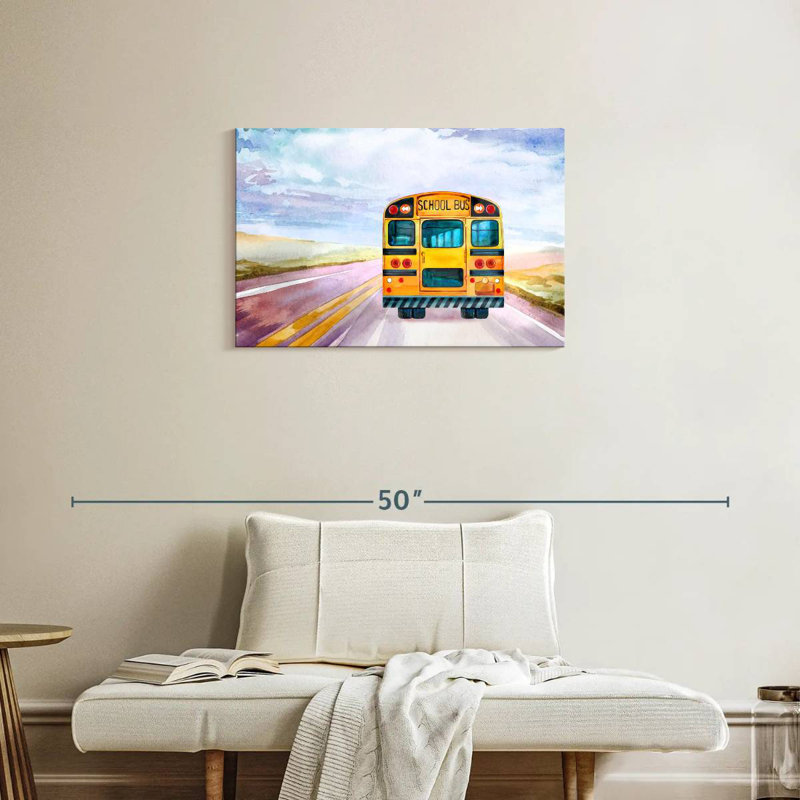 Mehar Yellow School Bus, 20" H x 30" W