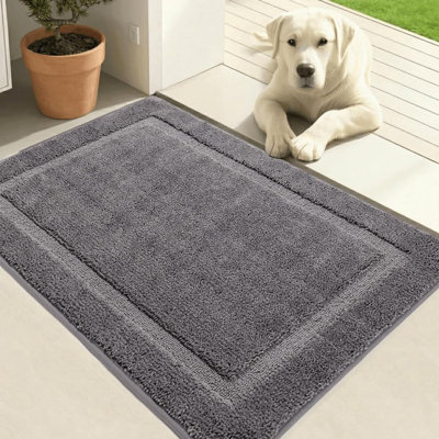 Solid Colour Polyester Kitchen Mat