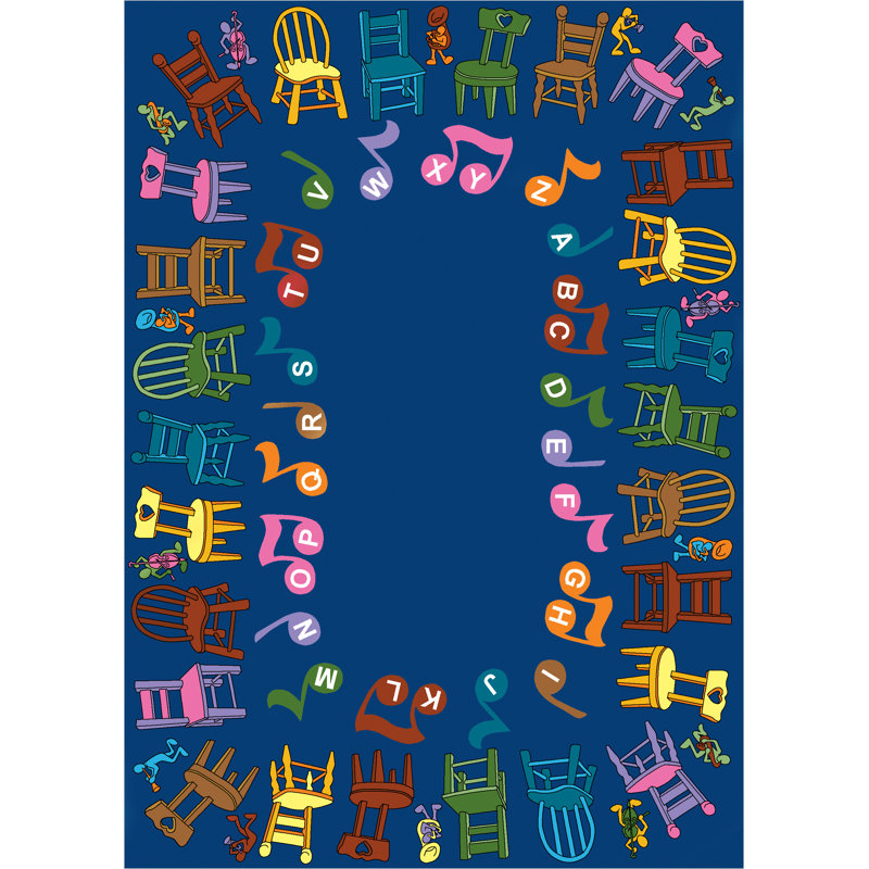 Tapis éducatif pour chaises musicales, Rectangle 7 pi 8 po x 10 pi 9 po